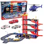 LEAN TOYS Wielopoziomowy Parking 4 Poziomy z Windą Helikopterem Samochodami 70 Elementów