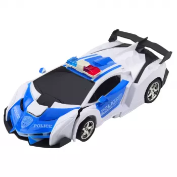 LEAN TOYS Auto Robot 2in1 Policyjny Samochód Zdalnie Sterowany RC 1:18