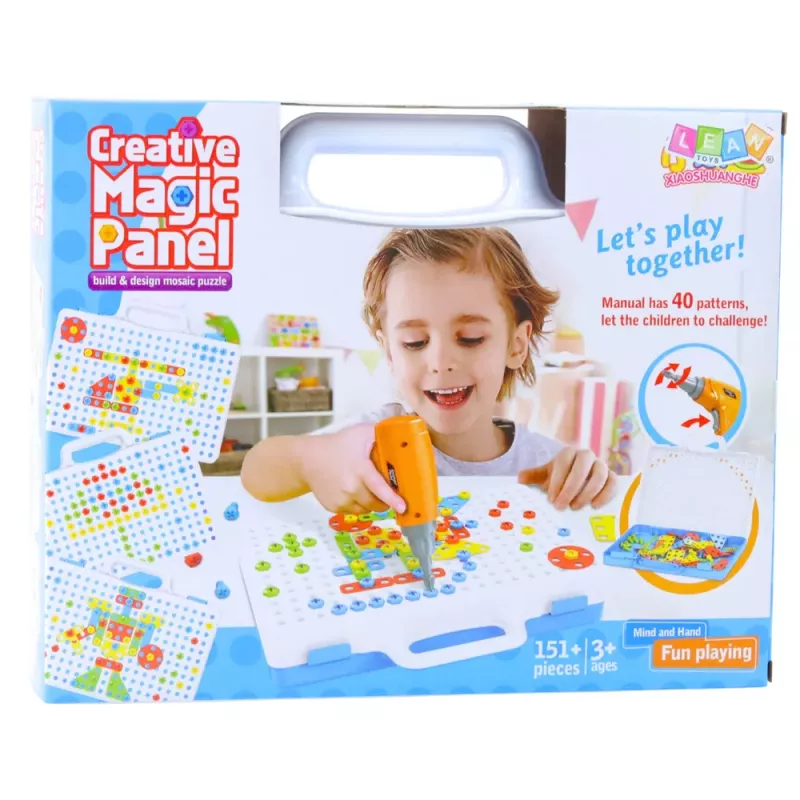 LEAN TOYS Edukacyjny Zestaw Konstrukcyjny ze Śrubokrętem dla Dzieci, 151 el.