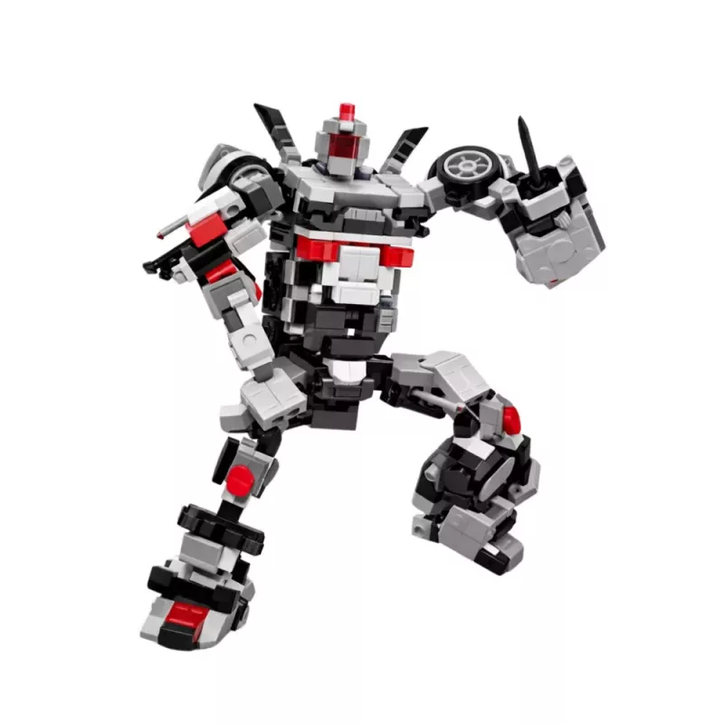 LEAN TOYS Klocki Konstrukcyjne Samochód Wyścigowy Robot 2w1 Biały 320 szt.
