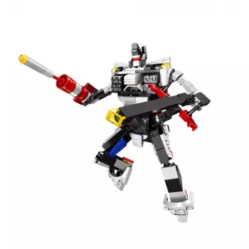 LEAN TOYS Klocki Konstrukcyjne Samochód Sportowy Robot 2w1 Biały 320 szt.