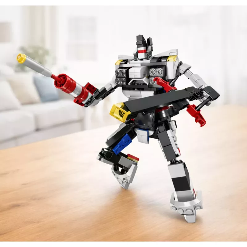 LEAN TOYS Klocki Konstrukcyjne Samochód Sportowy Robot 2w1 Biały 320 szt.
