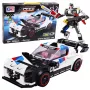 LEAN TOYS Klocki Konstrukcyjne Samochód Sportowy Robot 2w1 Biały 320 szt.