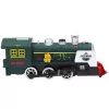 LEAN TOYS Classic Locomotive Obstacle Sensor Smoke Lights Sounds Green