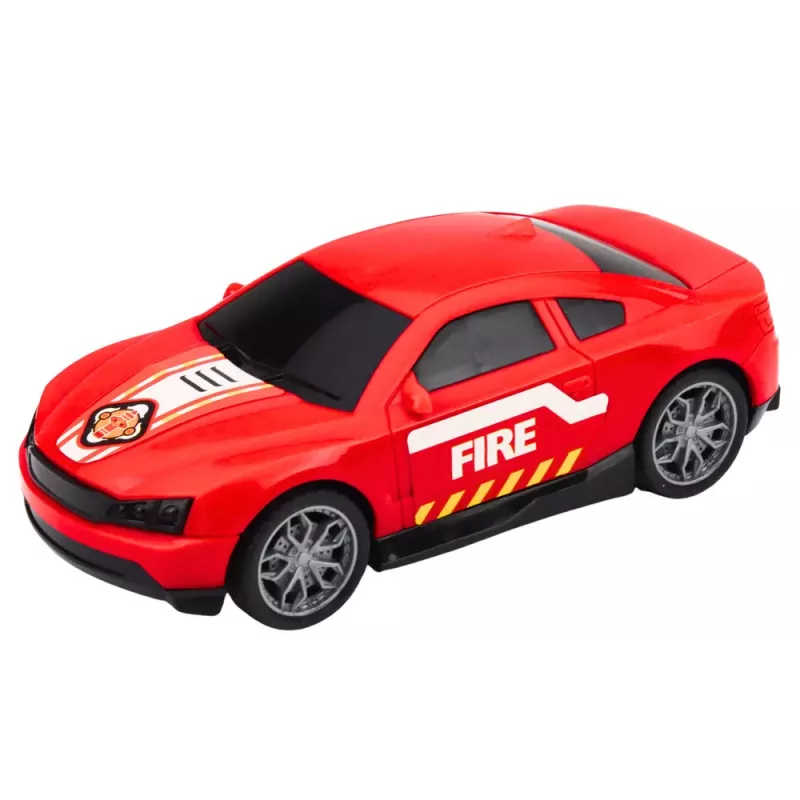 LEAN TOYS Zestaw Strażacki z Wozem Strażackim, Lawetą, Helikopterem, Samochodem, Światłem i Dźwiękiem