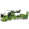 LEAN TOYS Zestaw Wojskowy Ciężarówka Wojskowa Laweta Samochód Helikopter Światła Dźwięk