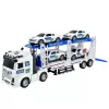 LEAN TOYS Policyjna ciężarówka z lawetą do transportu aut policyjnych z dźwiękami i światłami