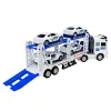 LEAN TOYS Policyjna ciężarówka z lawetą do transportu aut policyjnych z dźwiękami i światłami
