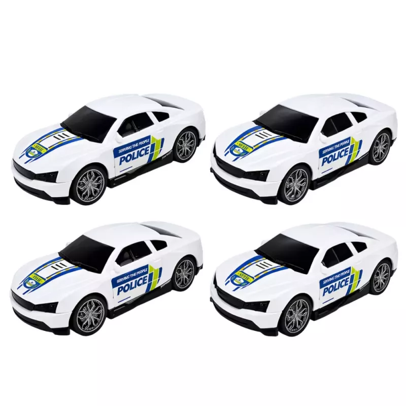 LEAN TOYS Policyjna ciężarówka z lawetą do transportu aut policyjnych z dźwiękami i światłami