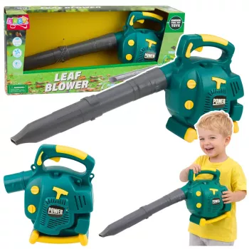LEAN TOYS Garden Leaf Blower for Kids Blows Sounds Green