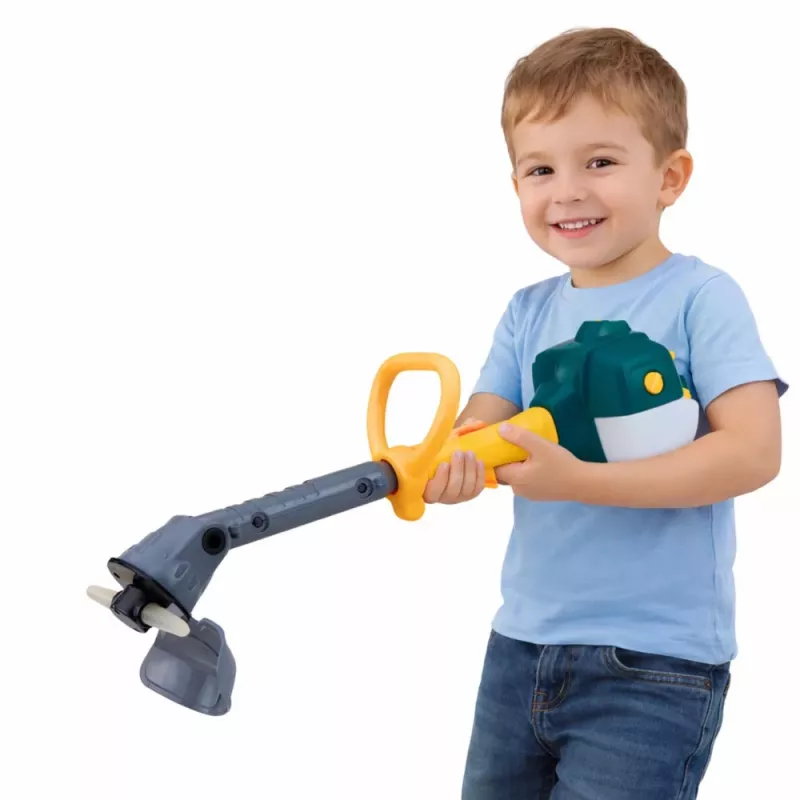 LEAN TOYS Kosiarka ogrodowa dla dzieci z dźwiękami, światłami i gumowym ostrzem