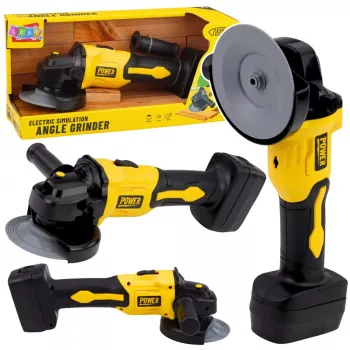 LEAN TOYS Zabawkowa Szlifierka Kątowa dla Dzieci z Dźwiękami Żółta