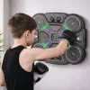 LEAN TOYS Interaktywna Muzyczna Tarcza Bokserska z Diodami LED 3 Poziomy Czarny