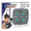 LEAN TOYS Interaktywna Muzyczna Tarcza Bokserska z Diodami LED 3 Poziomy Czarny