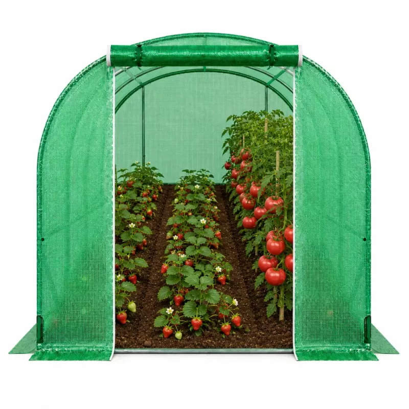 LEAN Foil Tunnel Garden Vegetable Greenhouse PRO Frame 25MM 6x3x2M 18M²