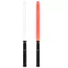 LEAN TOYS LED Laser Lightsaber z dźwiękami, metalowy uchwyt, 75 cm