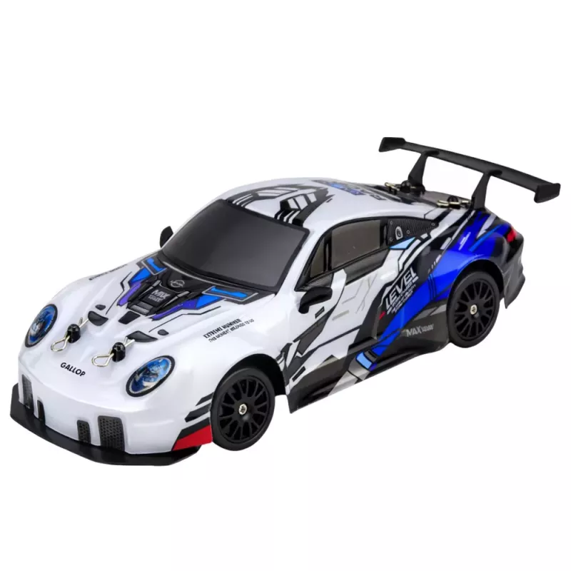 LEAN TOYS Zdalnie Sterowany Samochód Drift RC Wymienne Koła 4WD Niebieski 1:24