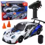 LEAN TOYS Zdalnie Sterowany Samochód Drift RC Wymienne Koła 4WD Niebieski 1:24