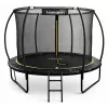 LEAN SPORT LEAN Trampolina ogrodowa z wewnętrzną siatką Czarno-zielona 252CM 8FT