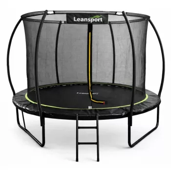 LEAN SPORT LEAN Trampolina ogrodowa z wewnętrzną siatką Czarno-zielona 252CM 8FT