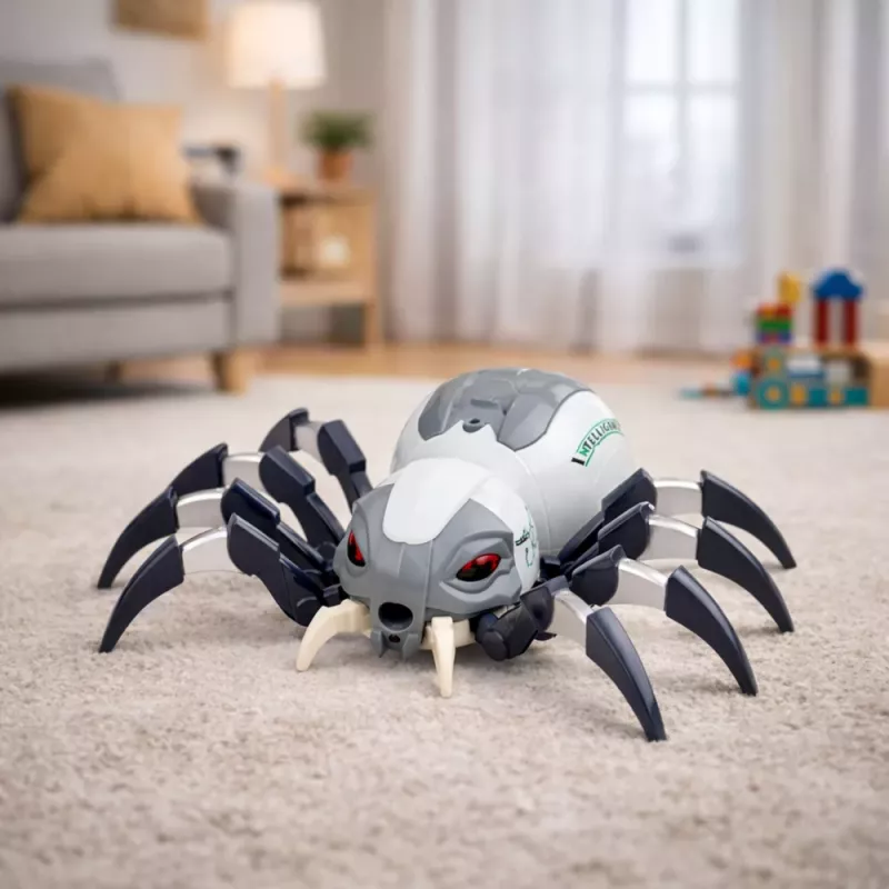 LEAN TOYS RC Zdalnie Sterowany Robot Pająk z Efektem Dymu, Światłami i Dźwiękami