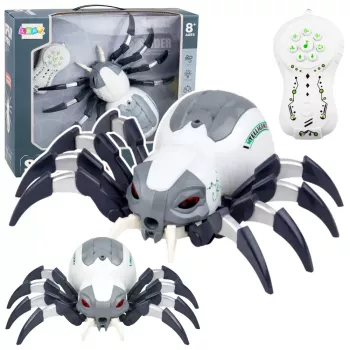 LEAN TOYS RC Zdalnie Sterowany Robot Pająk z Efektem Dymu, Światłami i Dźwiękami