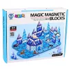 LEAN TOYS Magnetic Blocks Ice Land Animal Figures Blue 94 pcs.