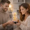 LEAN Eternal Rose in a Glass Dome LED Crystal Lighting 21.5 x 11 cm