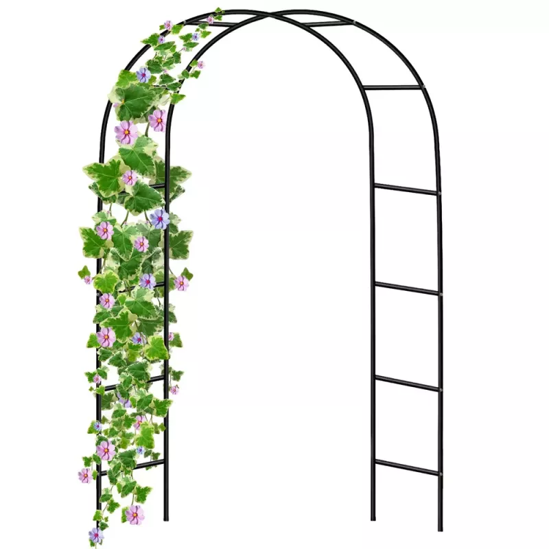LEAN Metalowa Pergola Ogrodowa dla Roślin, Podpora dla Pnączy, Łuk 240x140 cm