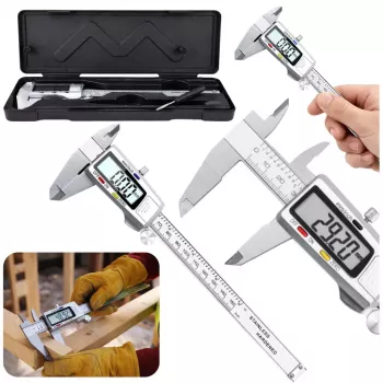 LEAN Elektroniczna Suwmiarka Cyfrowa LCD Precyzyjna Stal Nierdzewna 150 mm
