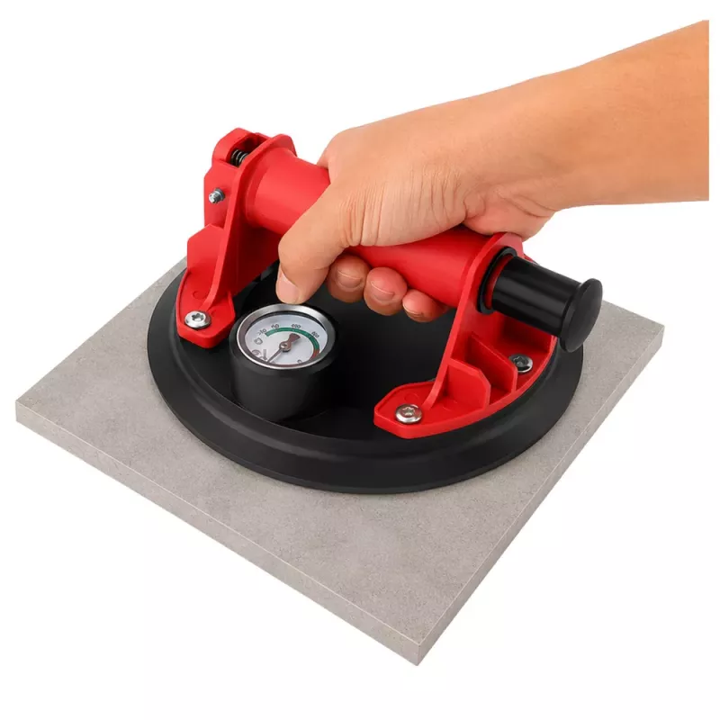 LEAN Przyssawka próżniowa do płytek, glazury i szkła z manometrem 20 cm