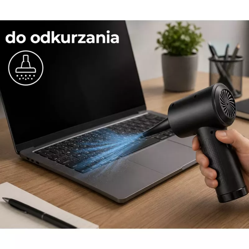 Zestaw LEAN Elektryczna Dmuchawa do Kurzu z Kompresorem i Końcówką Szczotkową