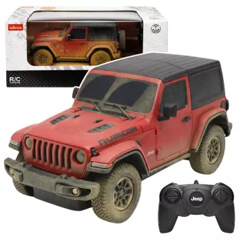 JEEP Wrangler Rubicon-Muddy Zdalnie Sterowany Samochód RC Czerwony Rastar 1:24