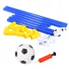Zestaw sportowy LEAN TOYS do gry w piłkę nożną, bramka, piłka, pompka 62x40cm