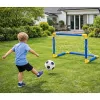 Zestaw sportowy LEAN TOYS do gry w piłkę nożną, bramka, piłka, pompka 62x40cm