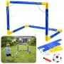 Zestaw sportowy LEAN TOYS do gry w piłkę nożną, bramka, piłka, pompka 62x40cm