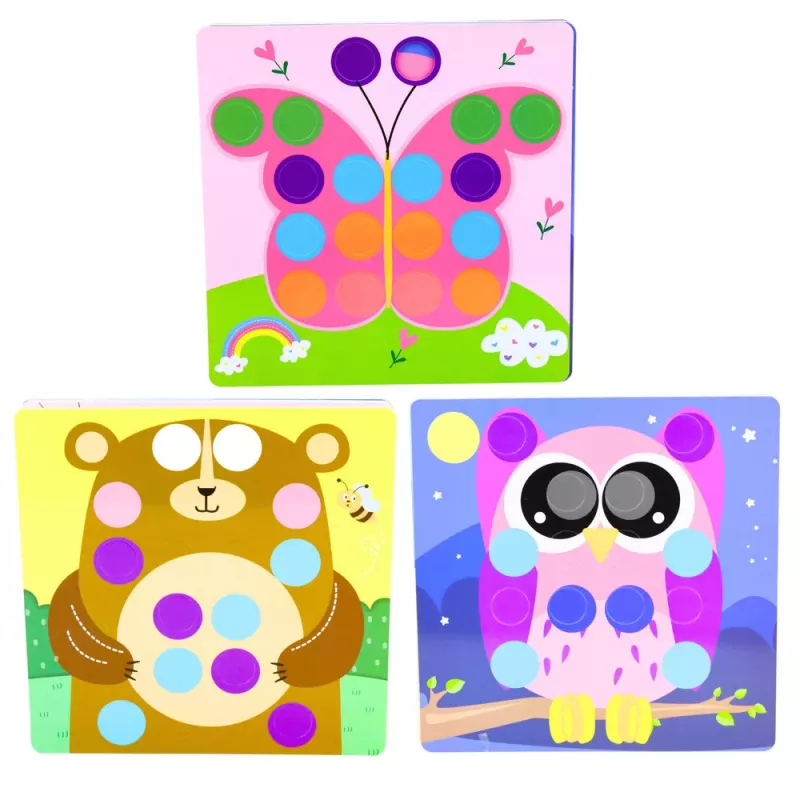 LEAN TOYS Kreatywna Mozaika Geometryczna Układanka Edukacyjna Grzybki 53 szt.