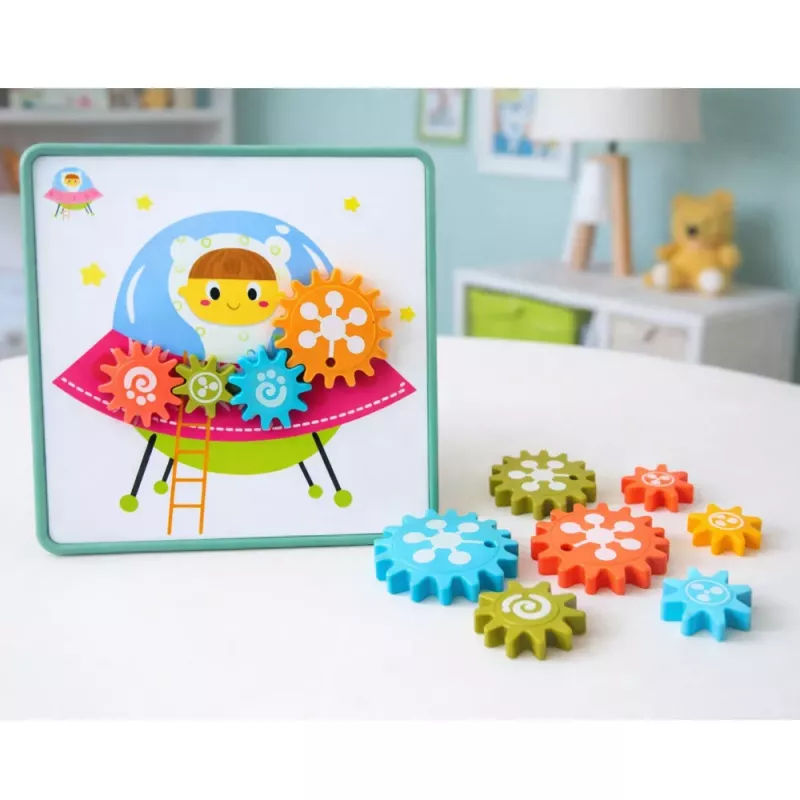 LEAN TOYS Creative Geometric Puzzle Mosaic Gears Puzzle 25 pcs.