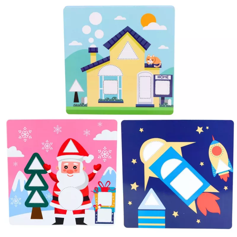 LEAN TOYS Creative Geometric Puzzle Mosaic Educational Puzzle 35 pcs.