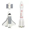 LEAN TOYS Zestaw Kosmiczny Kosmonauci Wieża Startowa Rakieta Prom Klocki 300 Elementów