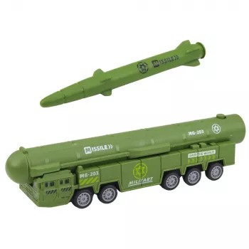 LEAN TOYS Zestaw wojskowy Ciężarówka Myśliwce z napędzanym wyrzutnią rakiet