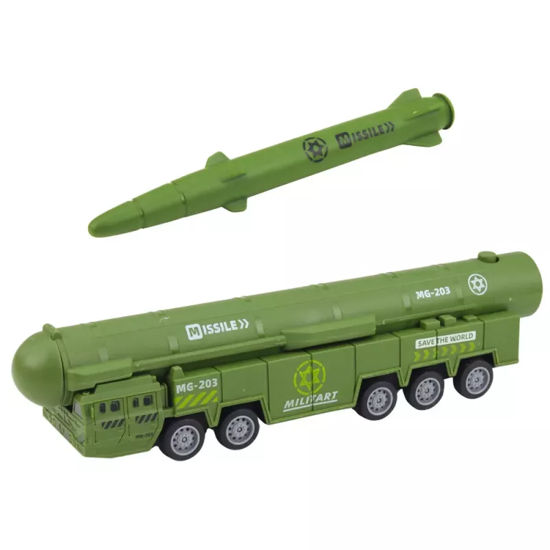 LEAN TOYS Zestaw wojskowy Ciężarówka Myśliwce z napędzanym wyrzutnią rakiet