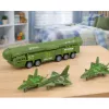 LEAN TOYS Zestaw wojskowy Ciężarówka Myśliwce z napędzanym wyrzutnią rakiet