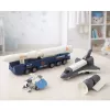 LEAN TOYS Zestaw Kosmiczny Rakieta Prom Satelita Pojazd Transportowy