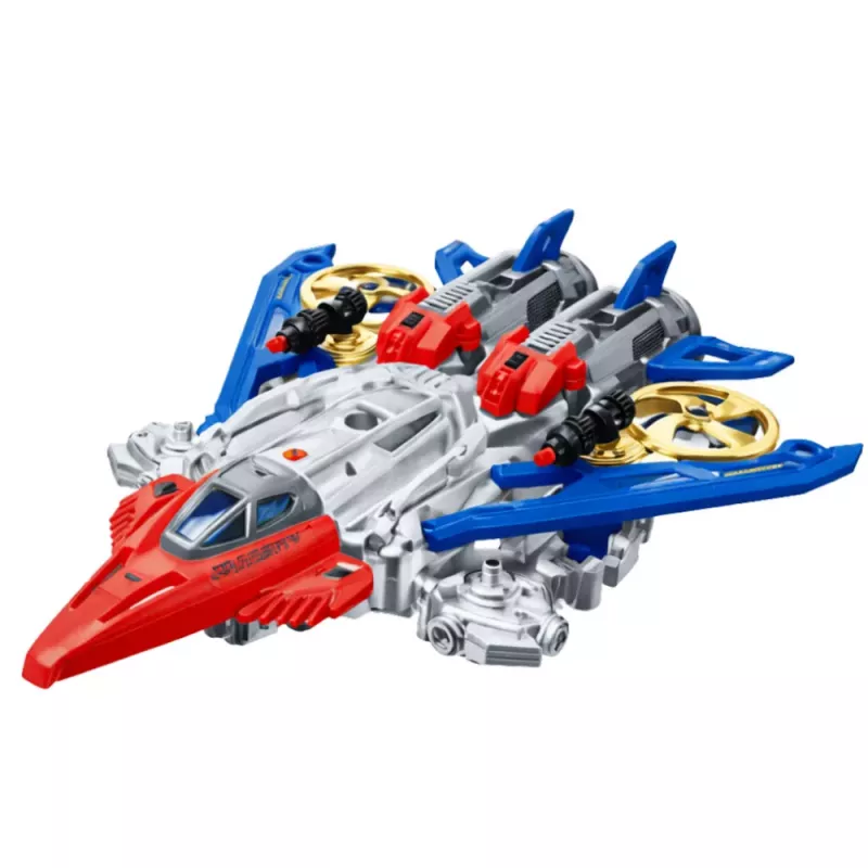 LEAN TOYS Robot Fighter Combat 2 w 1 Światła Dźwięki Czerwono-Niebieski 29 szt.