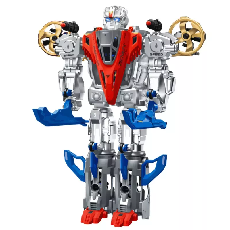 LEAN TOYS Robot Fighter Combat 2 w 1 Światła Dźwięki Czerwono-Niebieski 29 szt.