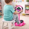 LEAN TOYS Interaktywna Kierownica na Stojaku z Pedałami Światła Dźwięki Różowa