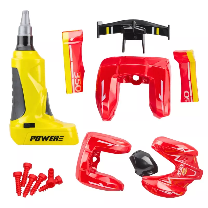 LEAN TOYS Zestaw do tuningu samochodu Car Racer ze śrubokrętem i światłami