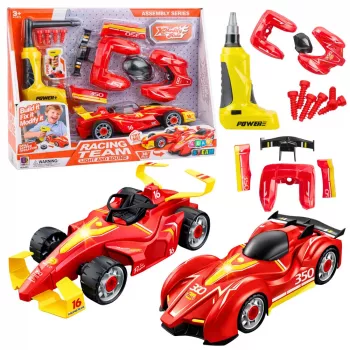 LEAN TOYS Zestaw do tuningu samochodu Car Racer ze śrubokrętem i światłami