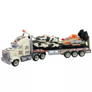 LEAN TOYS Zestaw Militarny Ciężarówka Wojskowa Czołg Poduszkowiec Żołnierz